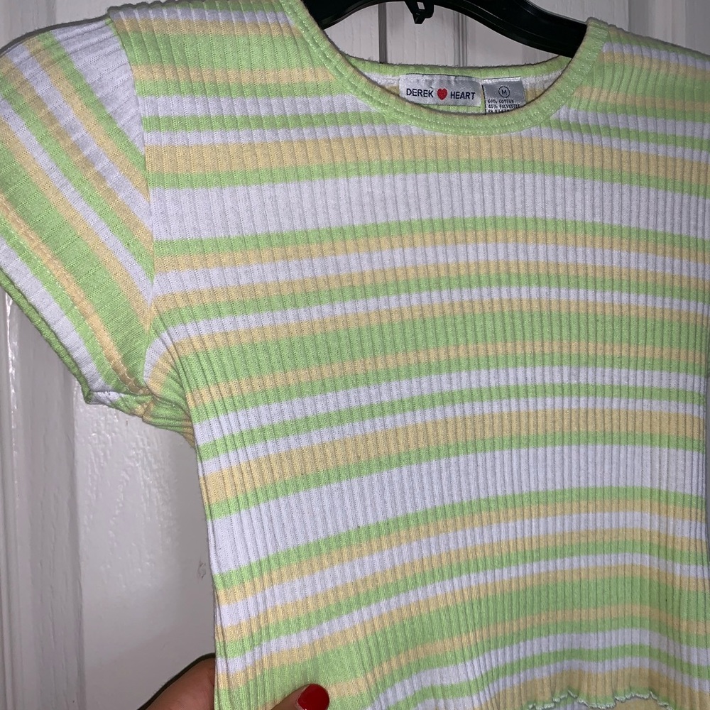 Cropped ribbed coliflour top!!